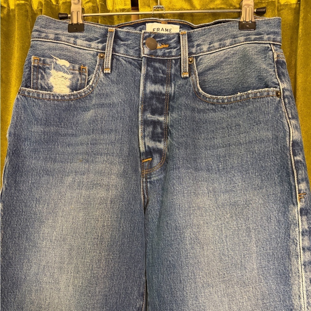 Frame Denim Le Original in Angeles Sand Fitted Straight Leg Jean. Size 26 $245 - Picture 4 of 10